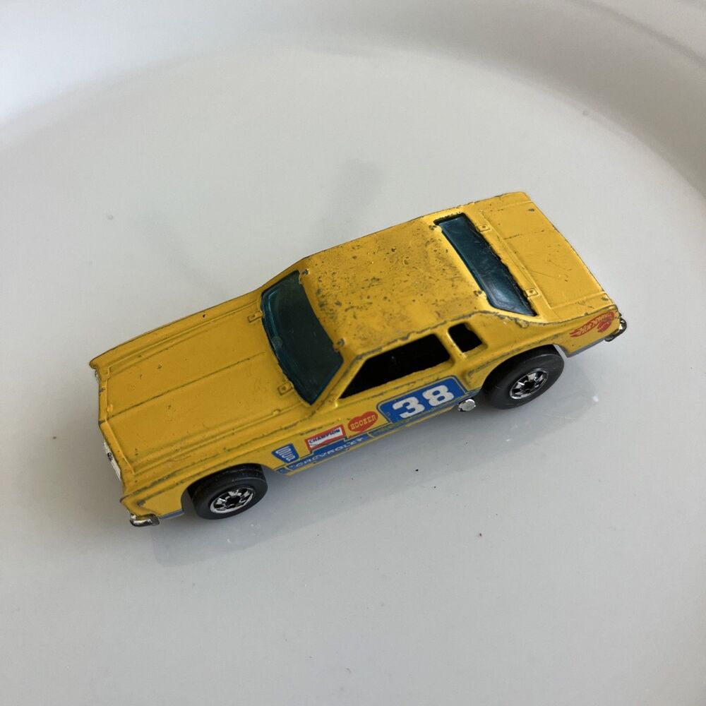 Hot Wheels Vintage 1974 Chevrolet Monte Carlo #38 Stocker Yellow Diecast Metal